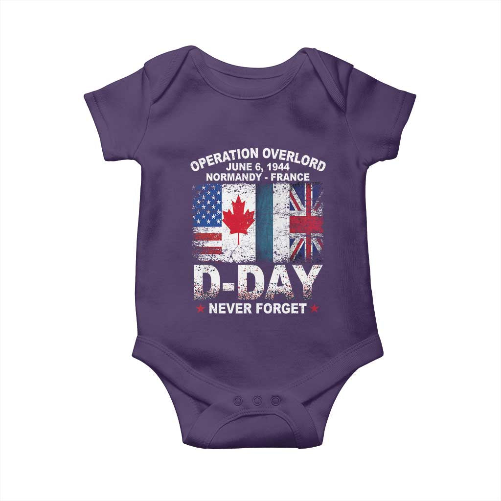 Operation Overlord D Day Normandy France WWII Never Forget Baby Onesie