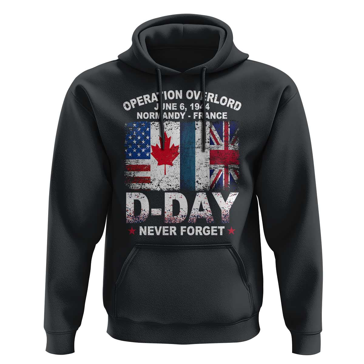 Operation Overlord D Day Normandy France WWII Never Forget Hoodie