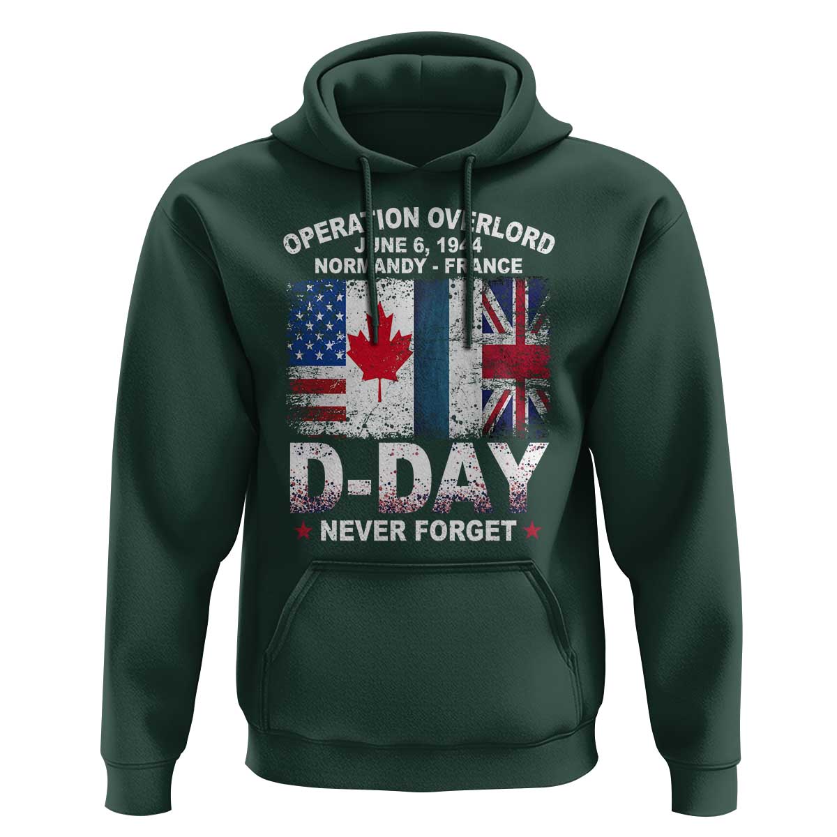 Operation Overlord D Day Normandy France WWII Never Forget Hoodie