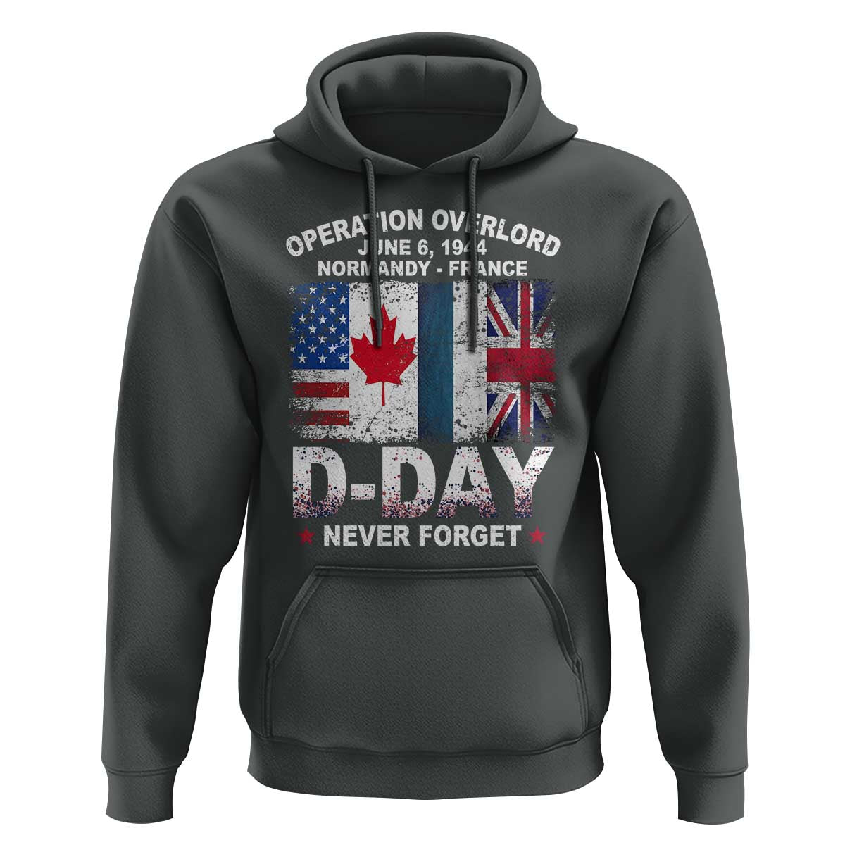 Operation Overlord D Day Normandy France WWII Never Forget Hoodie