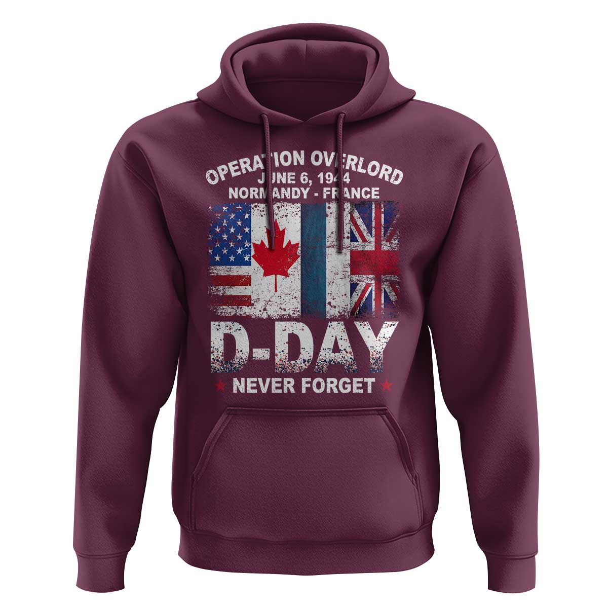 Operation Overlord D Day Normandy France WWII Never Forget Hoodie