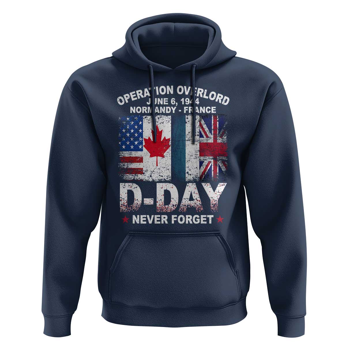 Operation Overlord D Day Normandy France WWII Never Forget Hoodie