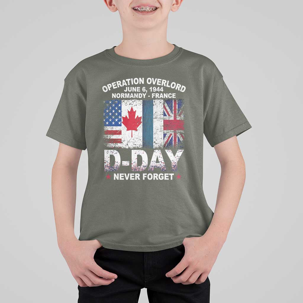 Operation Overlord D Day Normandy France WWII Never Forget T Shirt For Kid