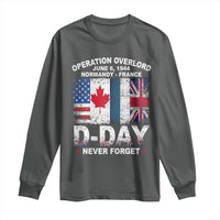 Operation Overlord D Day Normandy France WWII Never Forget Long Sleeve Shirt