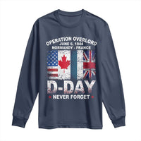 Operation Overlord D Day Normandy France WWII Never Forget Long Sleeve Shirt