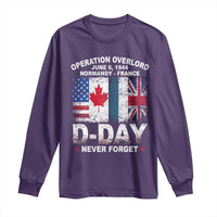 Operation Overlord D Day Normandy France WWII Never Forget Long Sleeve Shirt