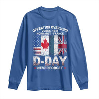 Operation Overlord D Day Normandy France WWII Never Forget Long Sleeve Shirt