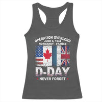Operation Overlord D Day Normandy France WWII Never Forget Racerback Tank Top