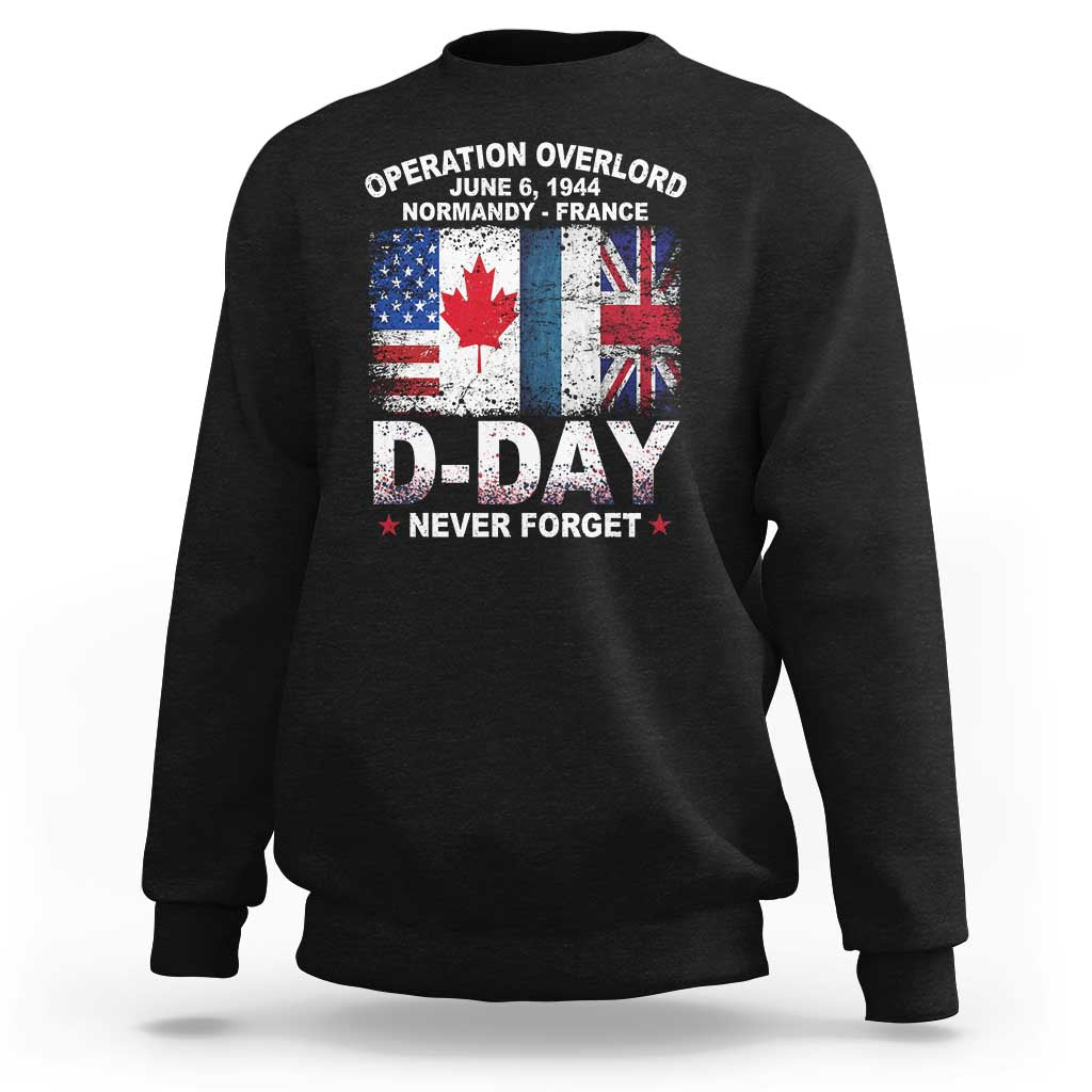 Operation Overlord D Day Normandy France WWII Never Forget Sweatshirt