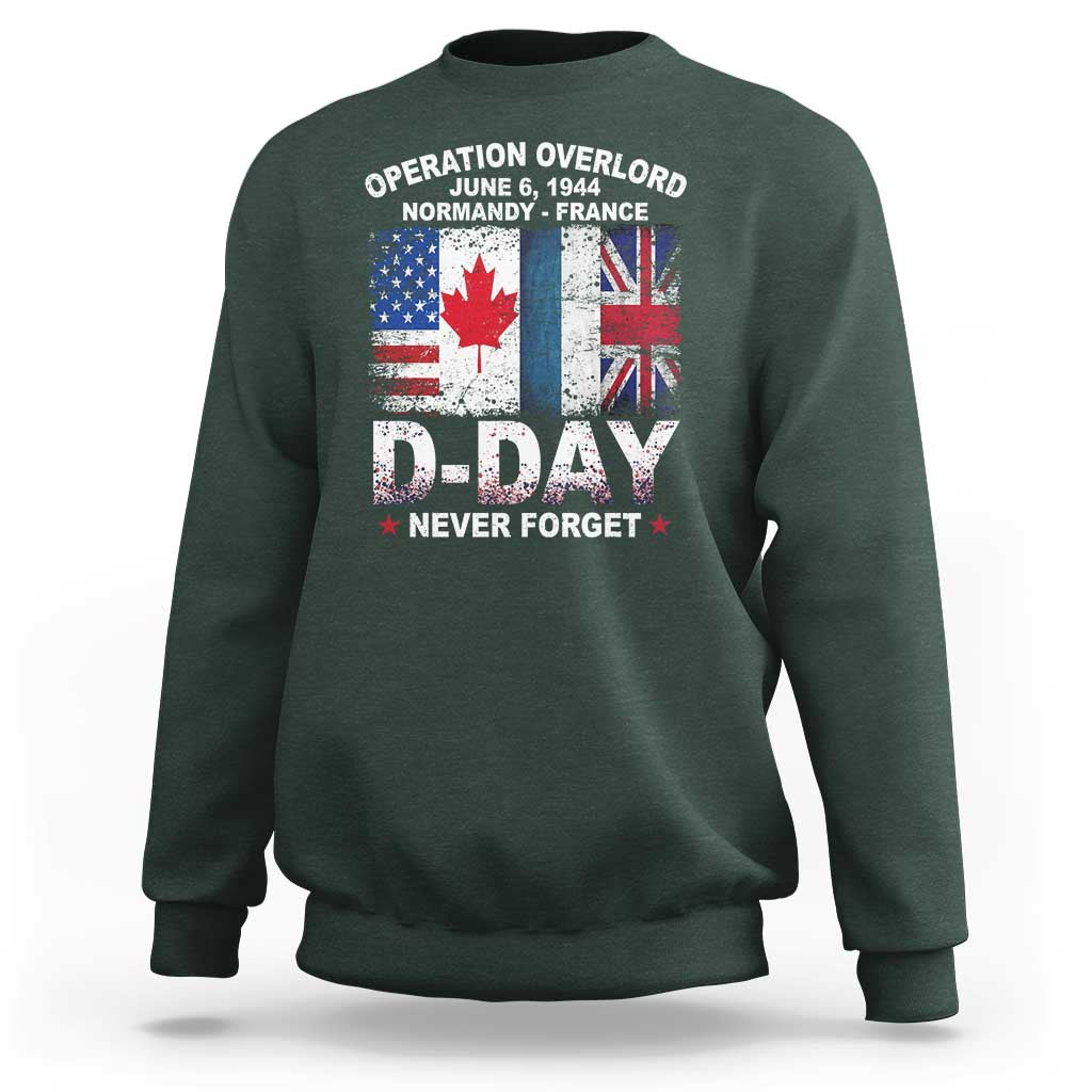 Operation Overlord D Day Normandy France WWII Never Forget Sweatshirt