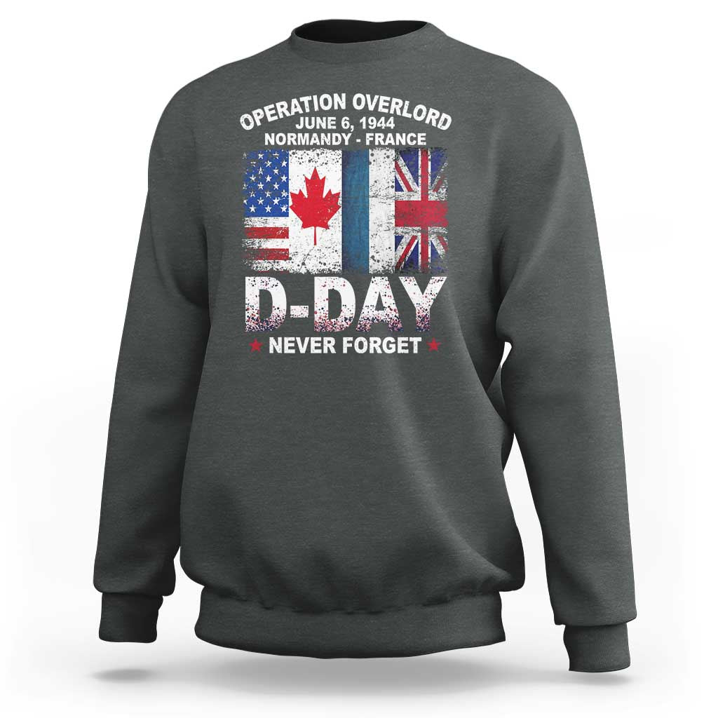 Operation Overlord D Day Normandy France WWII Never Forget Sweatshirt