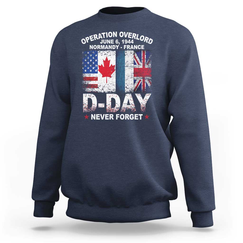 Operation Overlord D Day Normandy France WWII Never Forget Sweatshirt