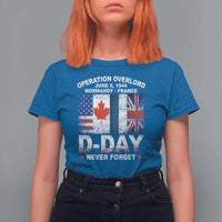 Operation Overlord D Day Normandy France WWII Never Forget T Shirt For Women