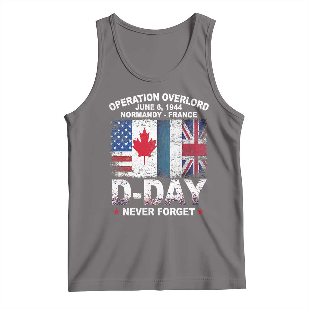 Operation Overlord D Day Normandy France WWII Never Forget Tank Top