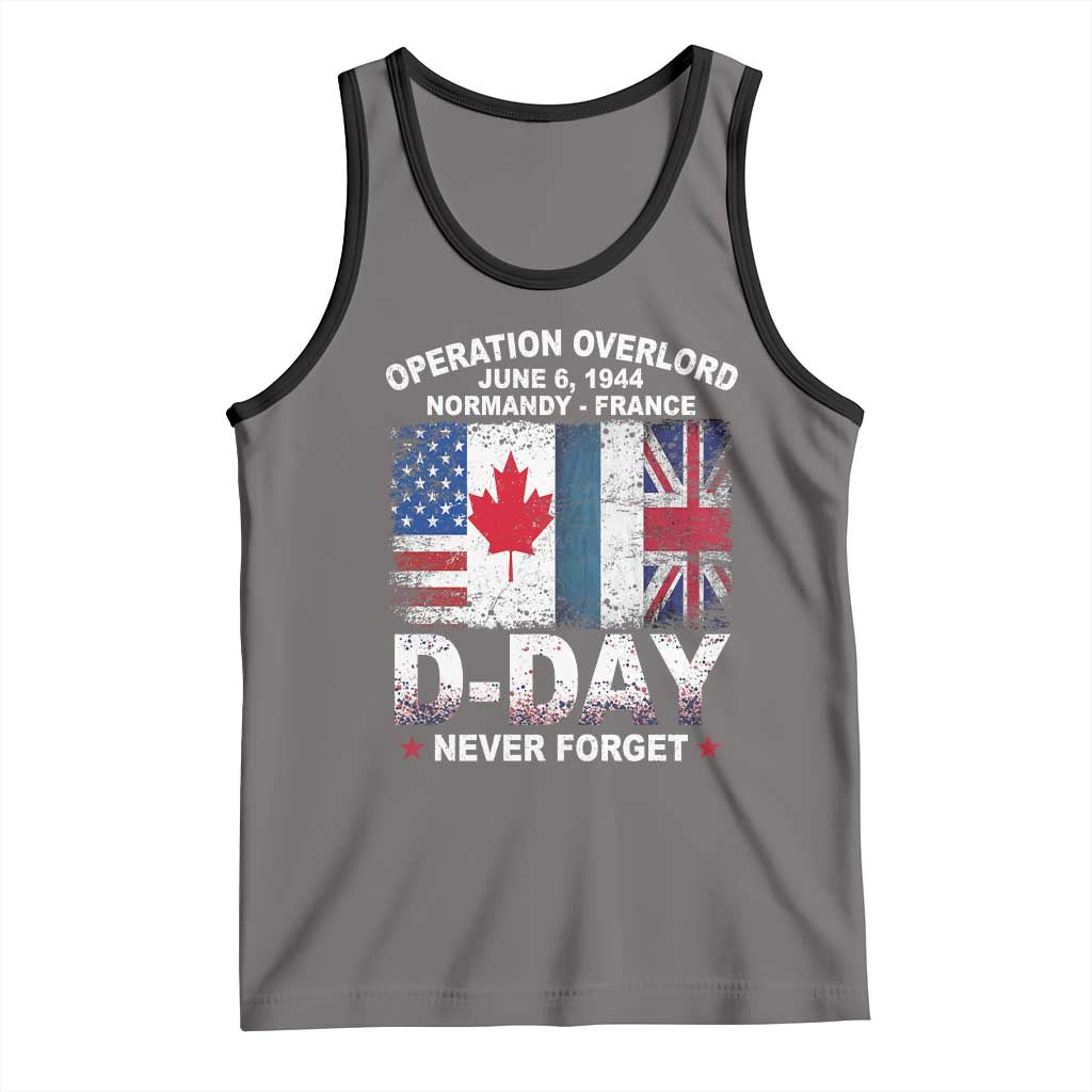 Operation Overlord D Day Normandy France WWII Never Forget Tank Top