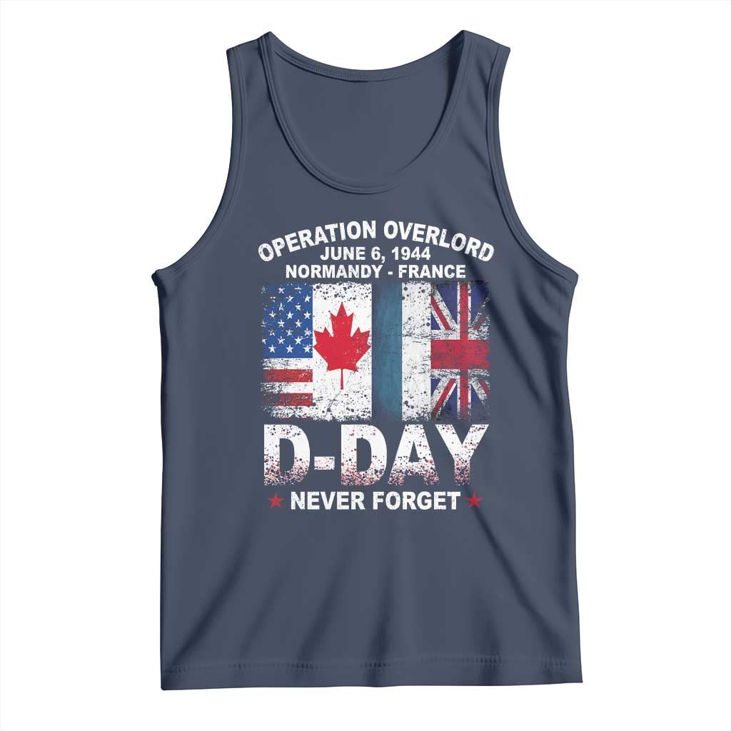 Operation Overlord D Day Normandy France WWII Never Forget Tank Top