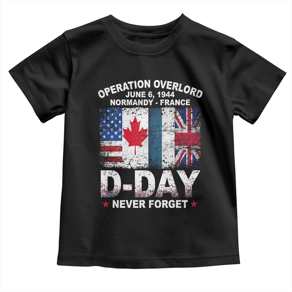 Operation Overlord D Day Normandy France WWII Never Forget Toddler T Shirt