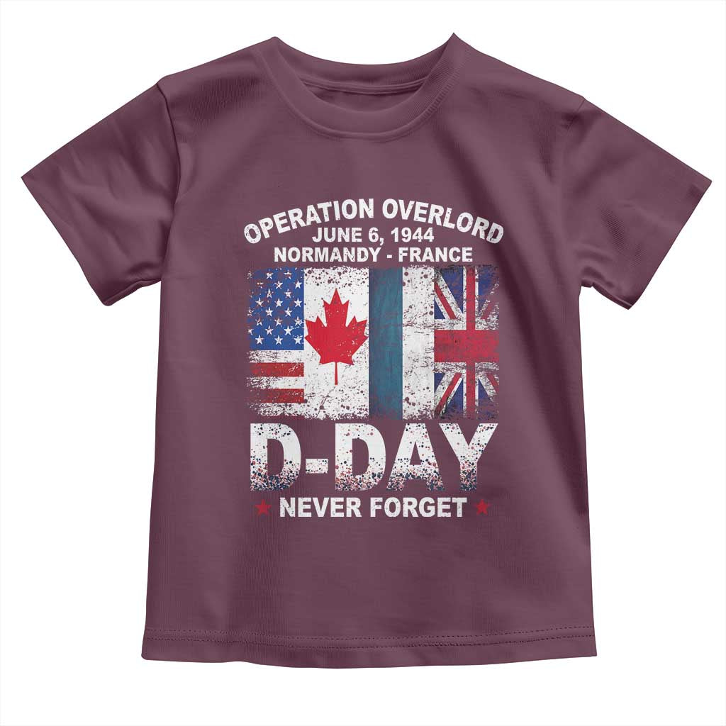 Operation Overlord D Day Normandy France WWII Never Forget Toddler T Shirt