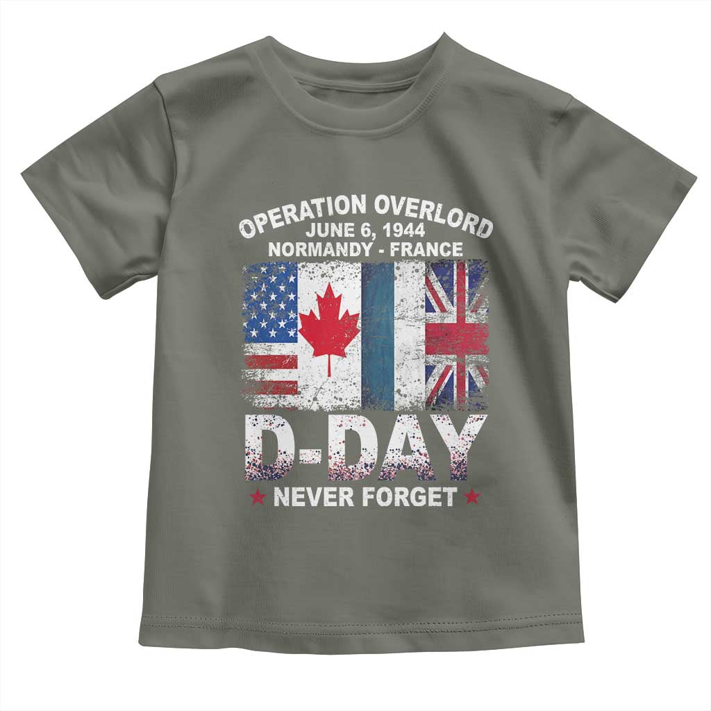 Operation Overlord D Day Normandy France WWII Never Forget Toddler T Shirt
