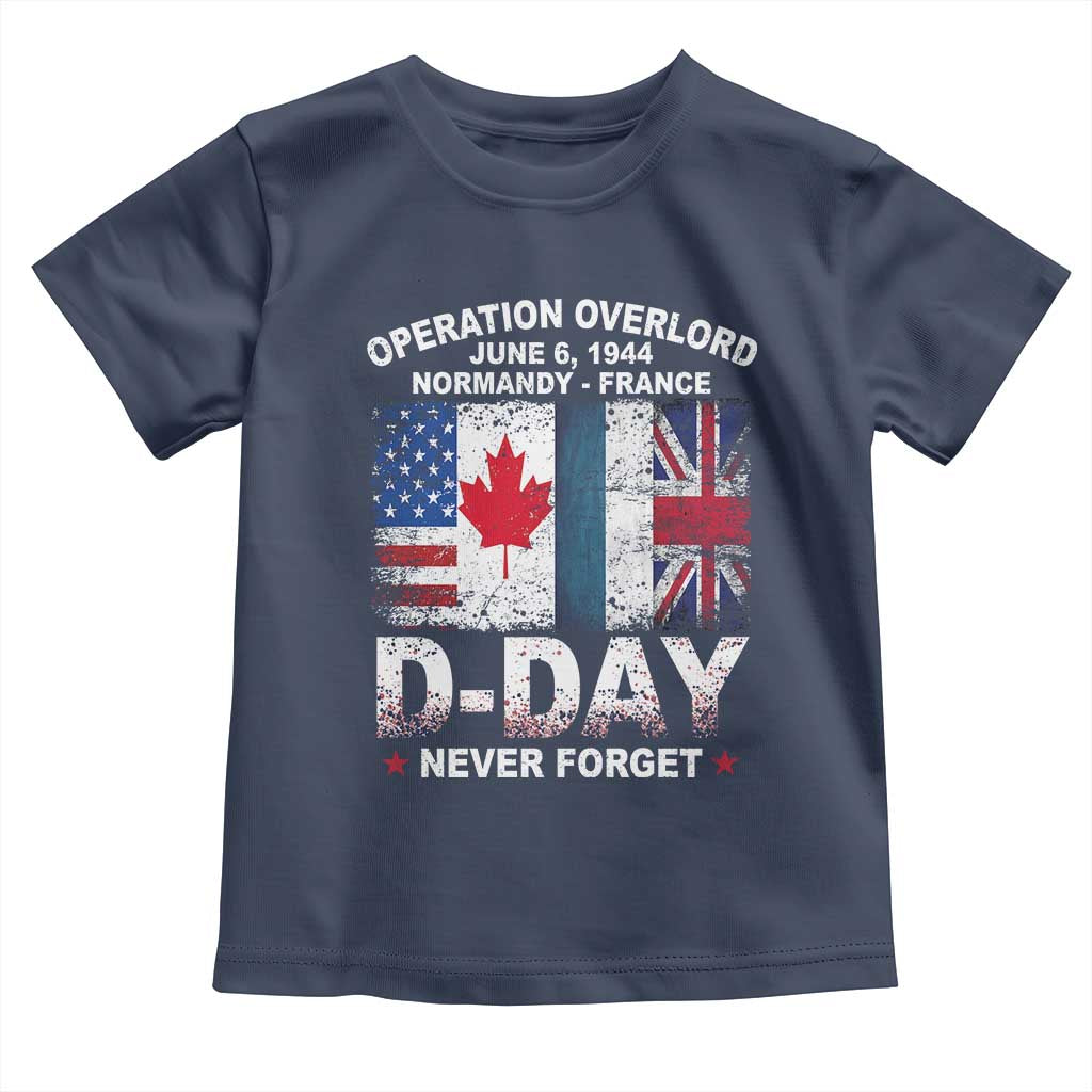 Operation Overlord D Day Normandy France WWII Never Forget Toddler T Shirt