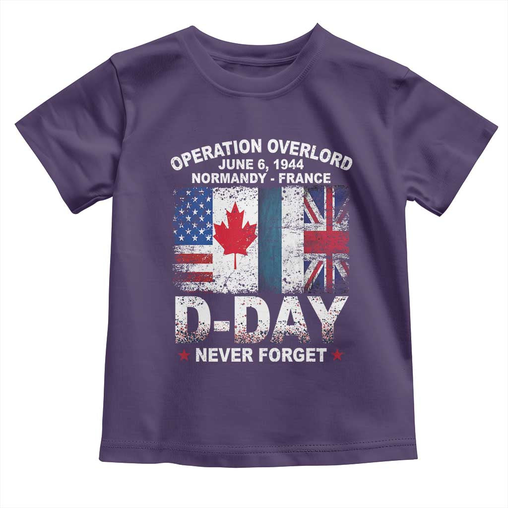 Operation Overlord D Day Normandy France WWII Never Forget Toddler T Shirt
