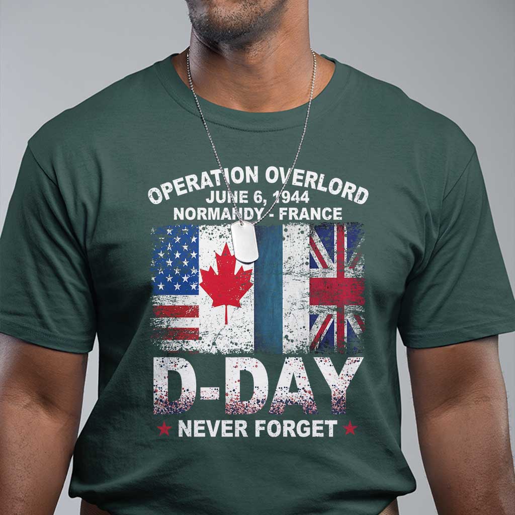 Operation Overlord D Day Normandy France WWII Never Forget T Shirt