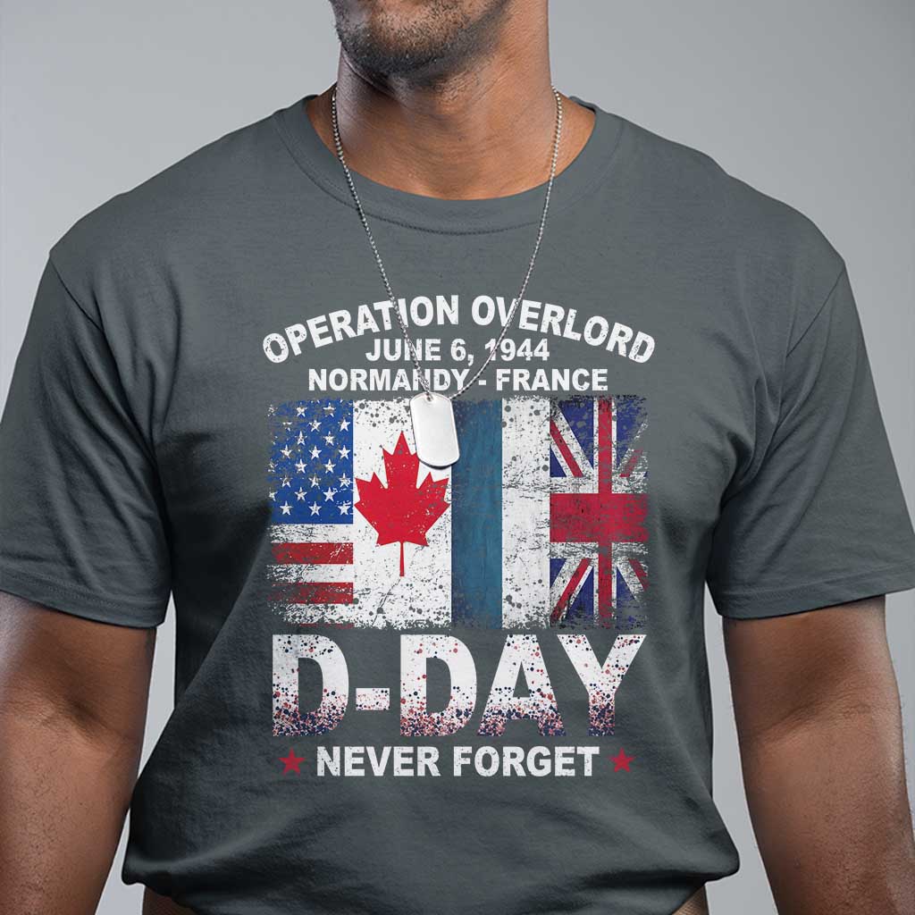 Operation Overlord D Day Normandy France WWII Never Forget T Shirt
