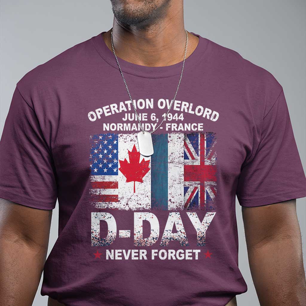 Operation Overlord D Day Normandy France WWII Never Forget T Shirt