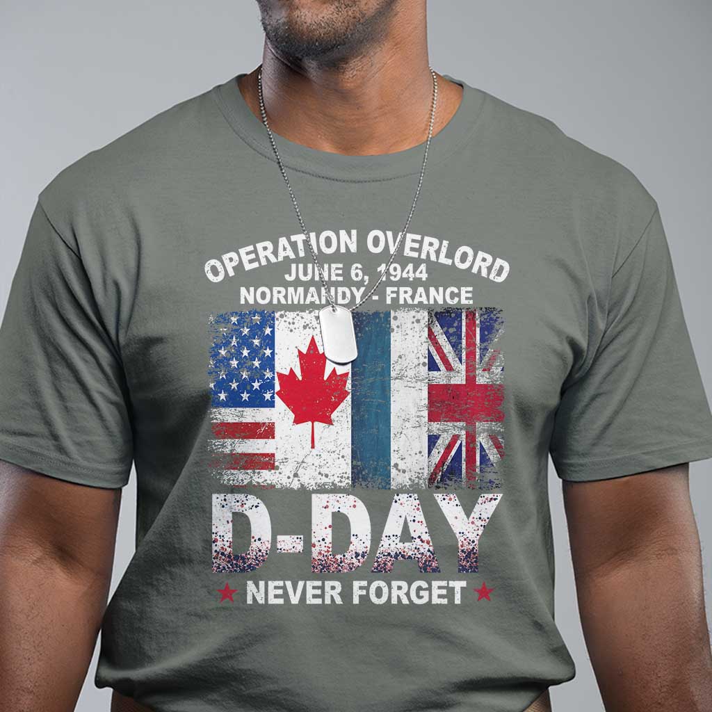 Operation Overlord D Day Normandy France WWII Never Forget T Shirt