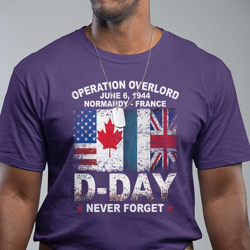 Operation Overlord D Day Normandy France WWII Never Forget T Shirt