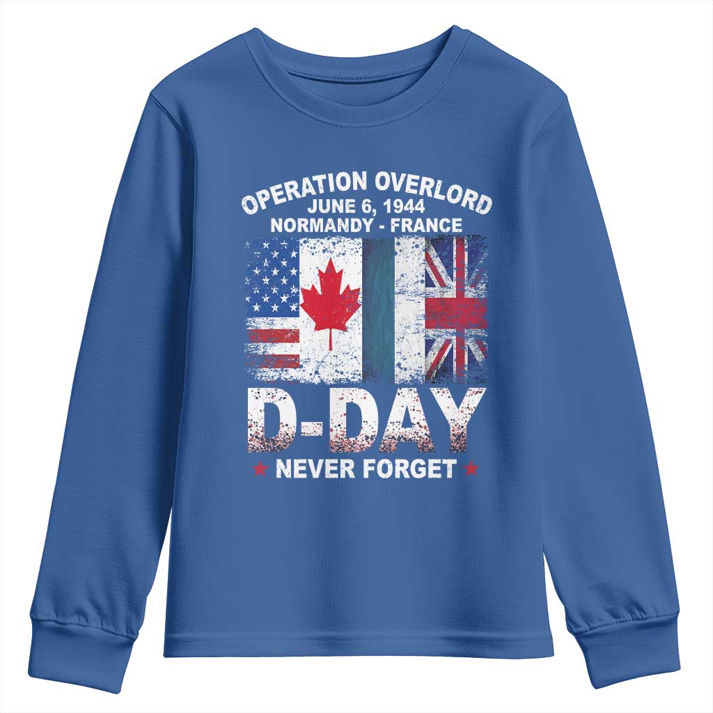Operation Overlord D Day Normandy France WWII Never Forget Youth Sweatshirt