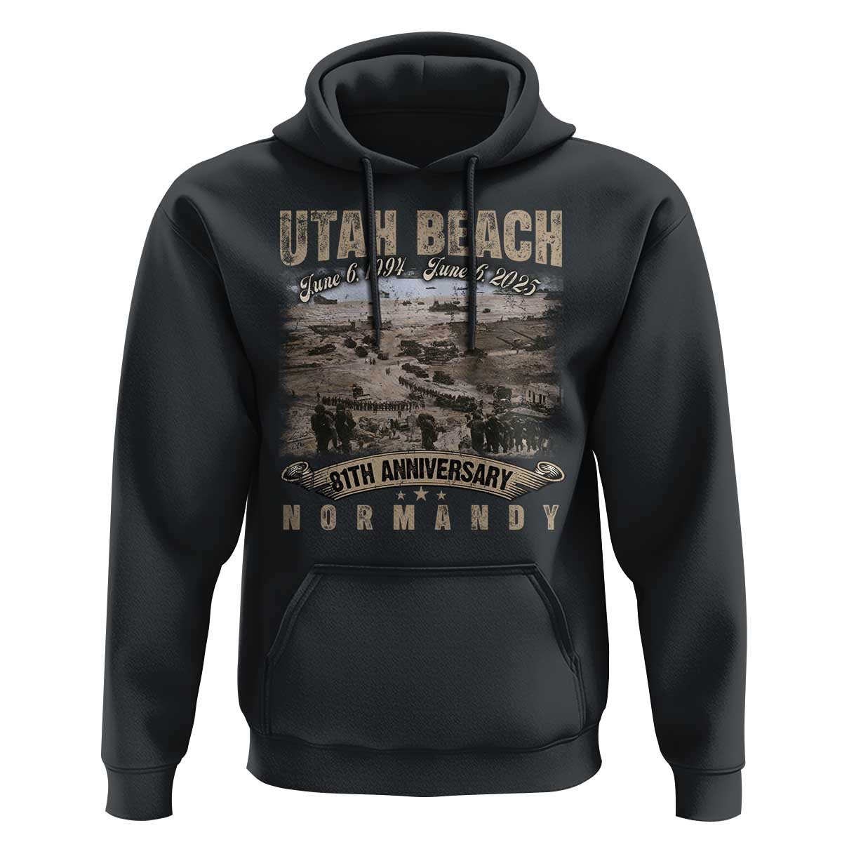 Utah Beach D Day 81 ST Anniversary Honor History Normandy WWII Hoodie