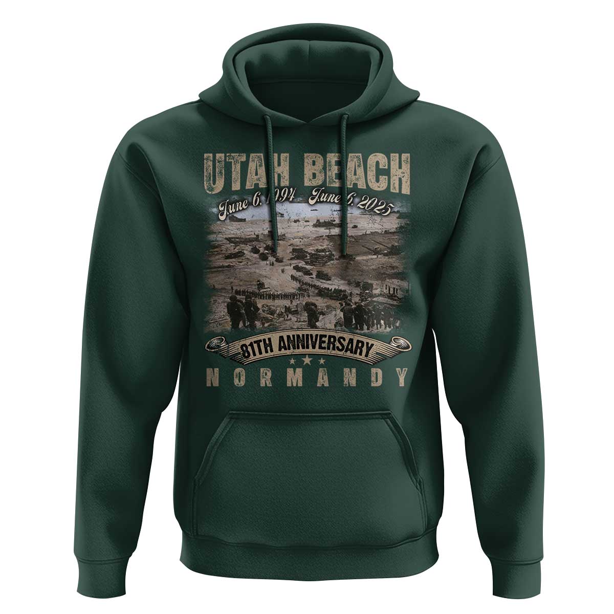 Utah Beach D Day 81 ST Anniversary Honor History Normandy WWII Hoodie