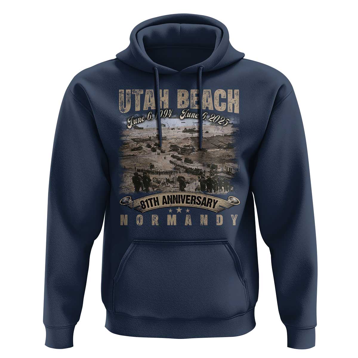 Utah Beach D Day 81 ST Anniversary Honor History Normandy WWII Hoodie