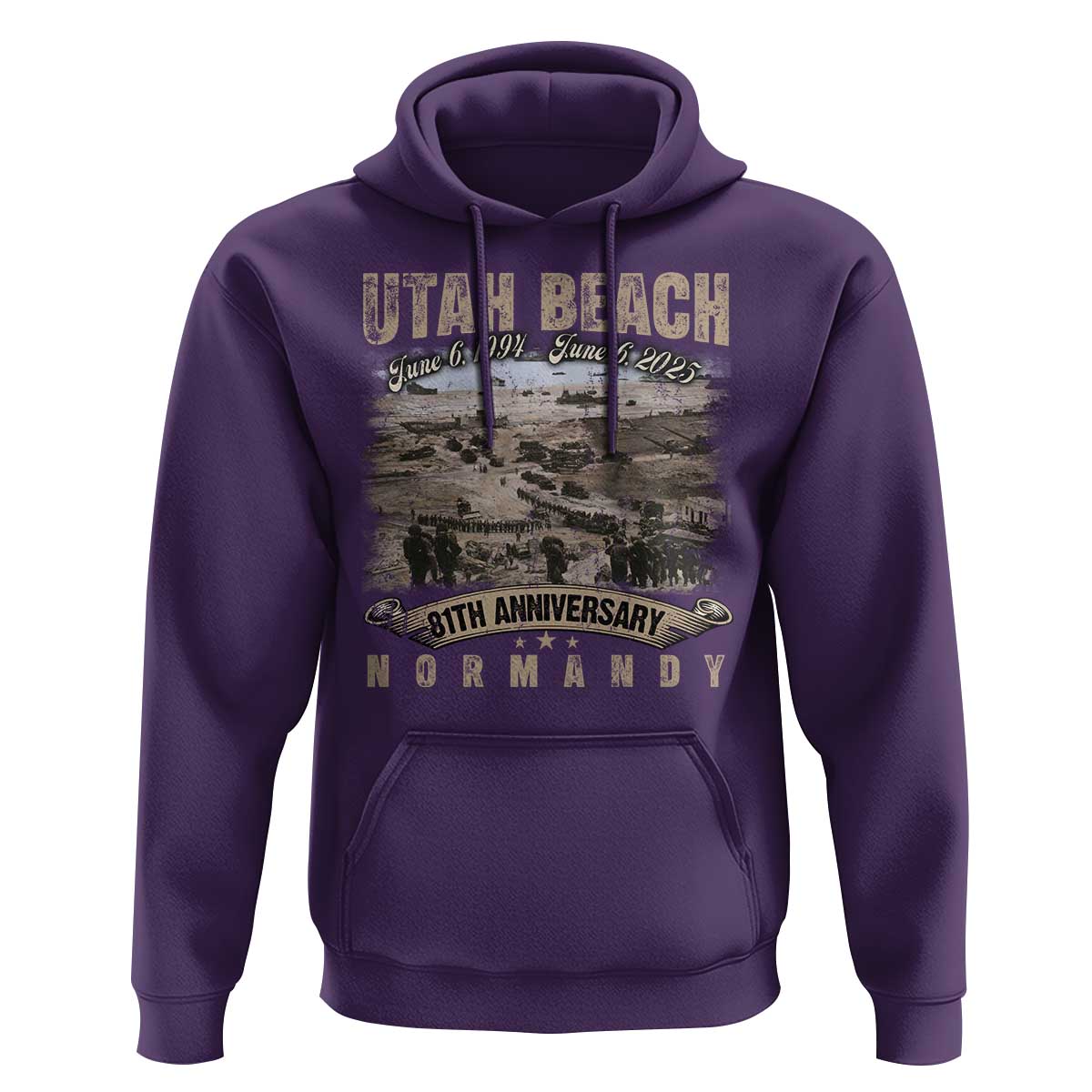 Utah Beach D Day 81 ST Anniversary Honor History Normandy WWII Hoodie
