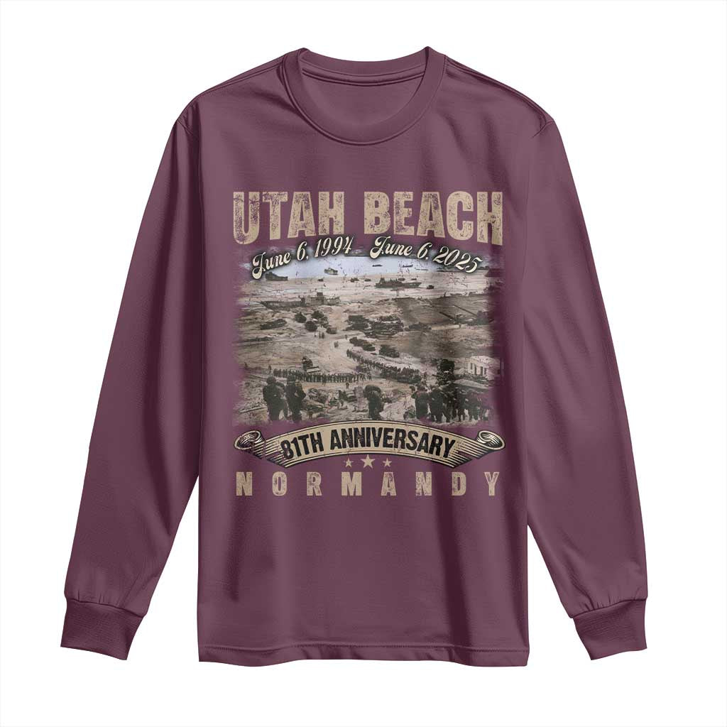 Utah Beach D Day 81 ST Anniversary Honor History Normandy WWII Long Sleeve Shirt