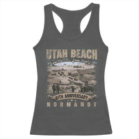 Utah Beach D Day 81 ST Anniversary Honor History Normandy WWII Racerback Tank Top