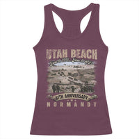 Utah Beach D Day 81 ST Anniversary Honor History Normandy WWII Racerback Tank Top