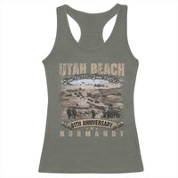 Utah Beach D Day 81 ST Anniversary Honor History Normandy WWII Racerback Tank Top