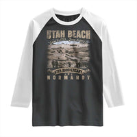 Utah Beach D Day 81 ST Anniversary Honor History Normandy WWII Raglan Shirt