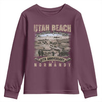 Utah Beach D Day 81 ST Anniversary Honor History Normandy WWII Youth Sweatshirt