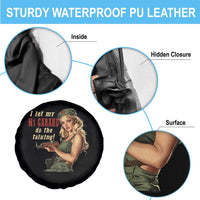 I Let My M1 Garand Do The Talking Spare Tire Cover WWII Pin Up