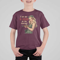 I Let My M1 Garand Do The Talking T Shirt For Kid WWII Pin Up