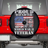 Proud Daughter Of A World War II Veteran Spare Tire Cover American Flag Army Boots - Wonder Print Shop