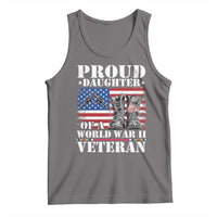 Proud Daughter Of A World War II Veteran Tank Top American Flag Army Boots - Wonder Print Shop