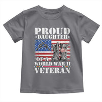 Proud Daughter Of A World War II Veteran Toddler T Shirt American Flag Army Boots - Wonder Print Shop