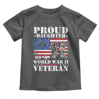 Proud Daughter Of A World War II Veteran Toddler T Shirt American Flag Army Boots - Wonder Print Shop