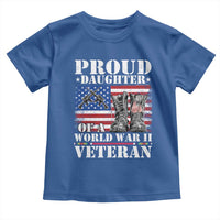 Proud Daughter Of A World War II Veteran Toddler T Shirt American Flag Army Boots - Wonder Print Shop