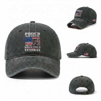 Proud Daughter Of A World War II Veteran Washed Cotton Baseball Cap American Flag Army Boots