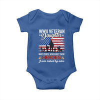 WWII Veteran Daughter Most People Never Meet Their Heroes I Was Raised By Mine Baby Onesie American Flag - Wonder Print Shop